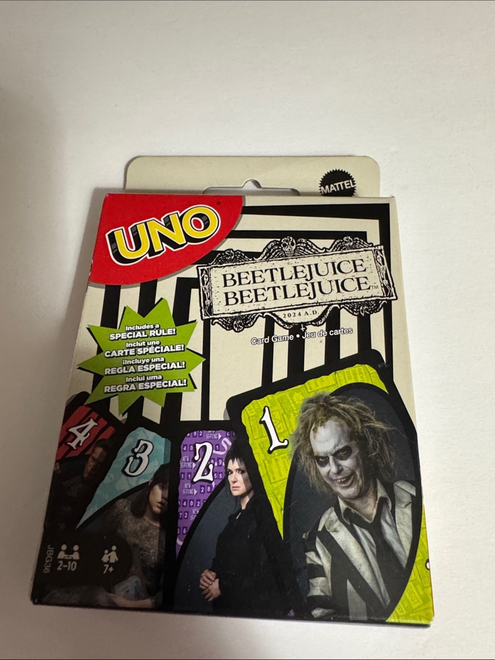 BEETLEJUICE BEETLEJUICE UNO CARD LYDIA ASTRID RYDER ORTEGA.
